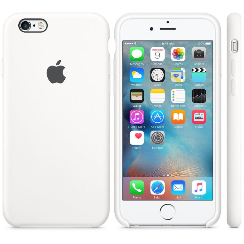 Apple silikónový obal pre iPhone 6 / 6S – biely 3