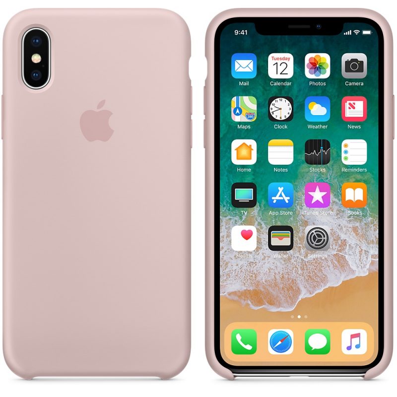 Apple silikónový obal pre iPhone X – Ružový 2