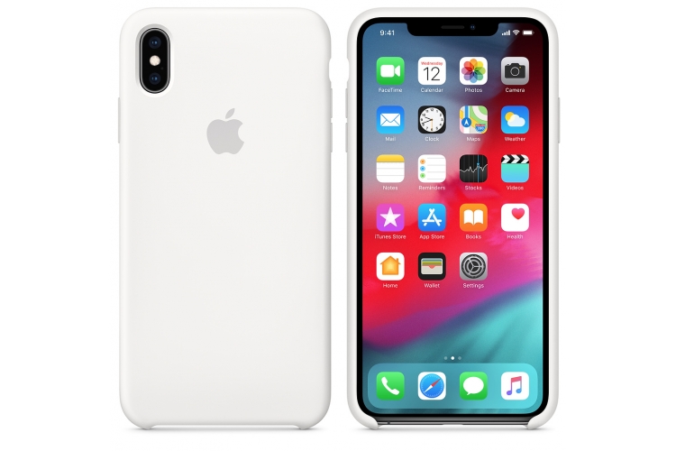 Apple silikónový obal pre iPhone XS – biely 3