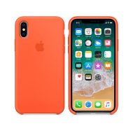 Apple silikónový obal pre iPhone X / XS – oranžový – Obrázok 3