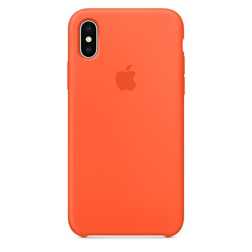 Apple silikónový obal pre iPhone XS – oranžový 1