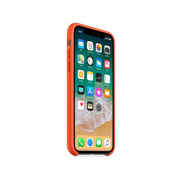 Apple silikónový obal pre iPhone XS – oranžový 2