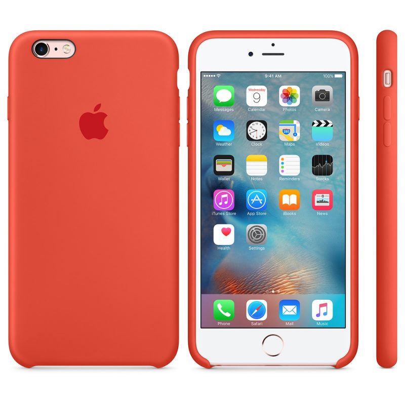 Apple silikónový obal pre iPhone 6 / 6S – oranžový 3