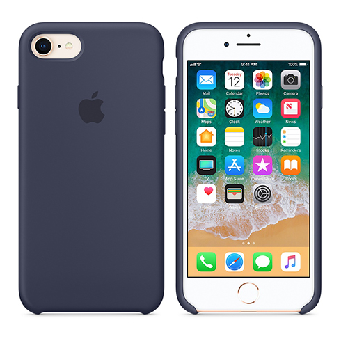 Apple silikónový obal pre iPhone SE 2020 – modrý 3