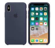 Apple silikónový obal pre iPhone X / XS – modrý – Obrázok 3
