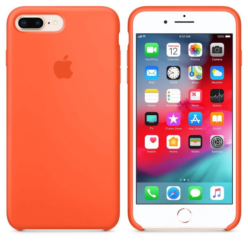Apple silikónový obal pre iPhone 7 Plus / 8 Plus – oranžový 3