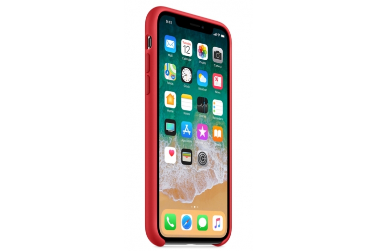 Apple silikónový obal pre iPhone XS - červený 2