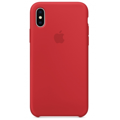 Apple silikónový obal pre iPhone XS - červený 1