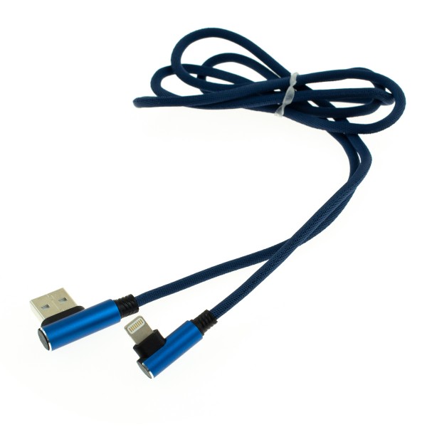 Apple Lightning 90-stupňový kábel - 1m, modrý 1