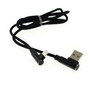 Apple Lightning 90-stupňový kábel - 1m, čierny