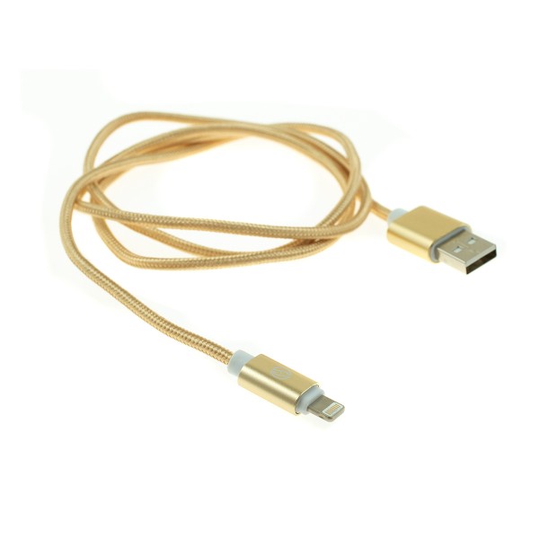 Apple Lightning nylonový kábel - 1m, zlatý 2