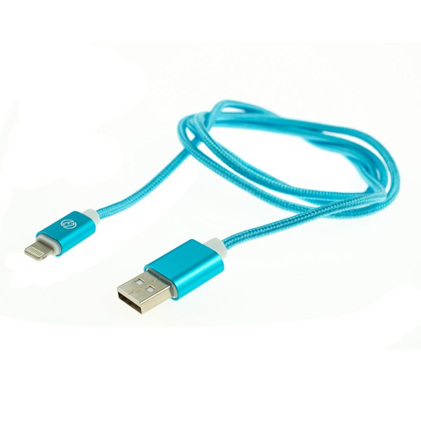Apple Lightning nylonový kábel - 1m, svetlomodrý 1