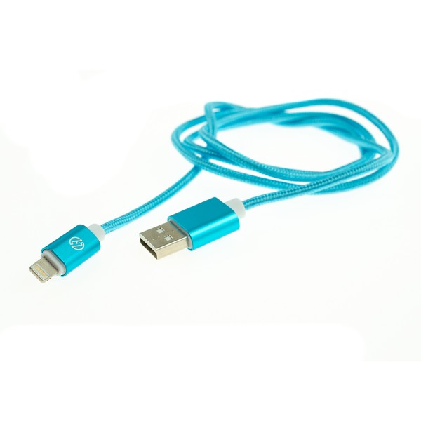 Apple Lightning nylonový kábel - 1m, svetlomodrý 3