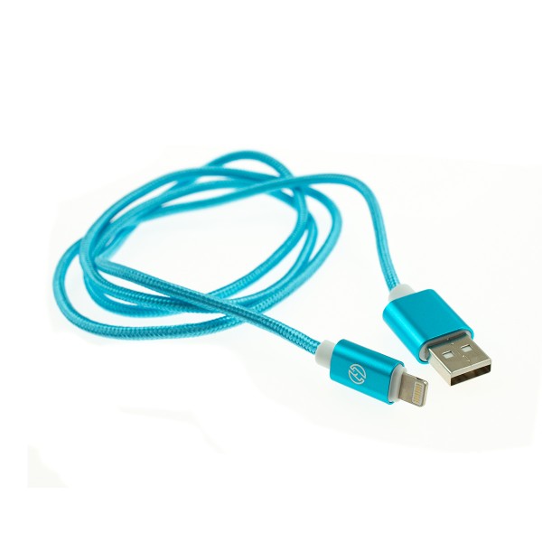 Apple Lightning nylonový kábel - 1m, svetlomodrý 2