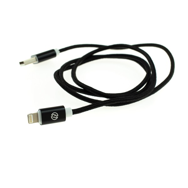 Apple Lightning nylonový kábel - 1m, čierny 1