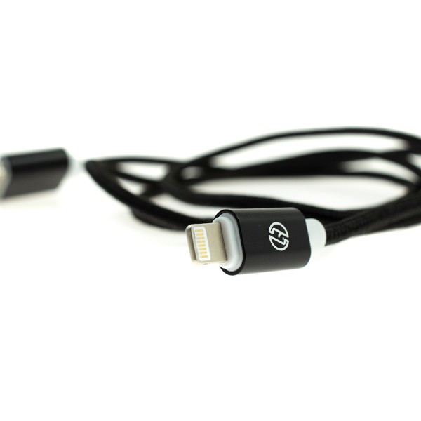 Apple Lightning nylonový kábel - 1m, čierny 3