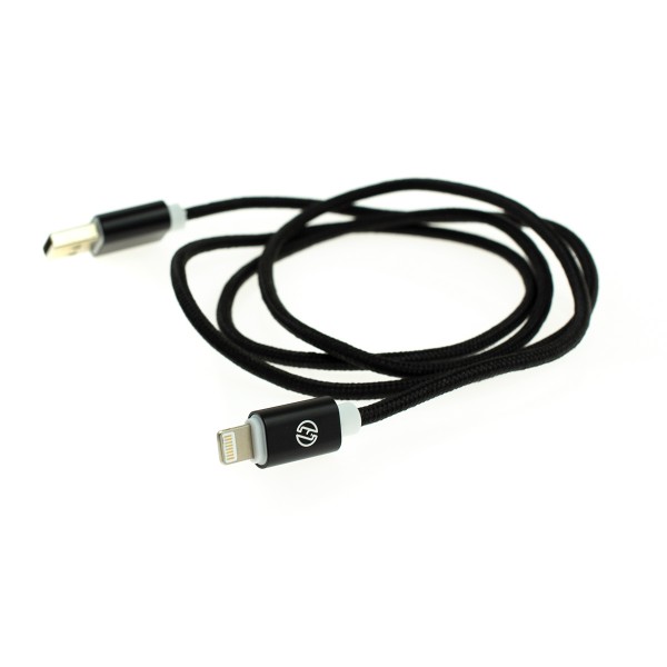 Apple Lightning nylonový kábel - 1m, čierny 2