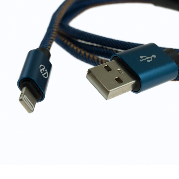 Apple Lightning rifľový kábel - 1m, modrý 2