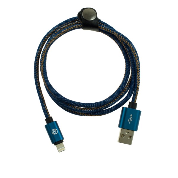 Apple Lightning rifľový kábel - 1m, modrý 1