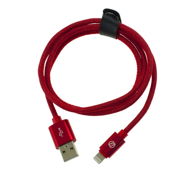 Apple Lightning rifľový kábel - 1m, červený 3