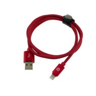 Apple Lightning rifľový kábel - 1m, červený