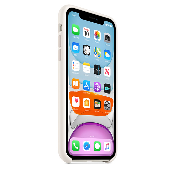 Apple silikónový obal pre iPhone 11 – biely 2