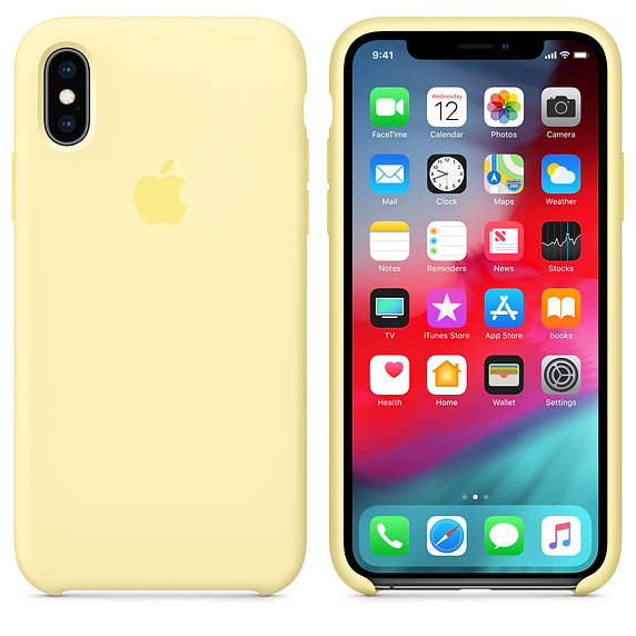 Apple silikónový obal pre iPhone XS Max - žltý 3
