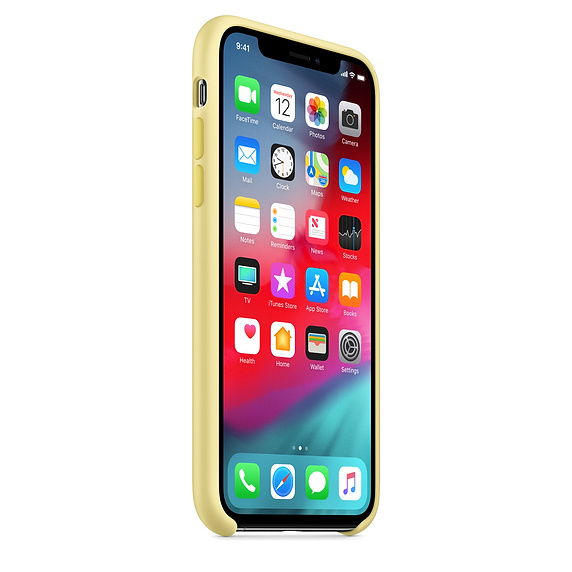 Apple silikónový obal pre iPhone X - žltý 2