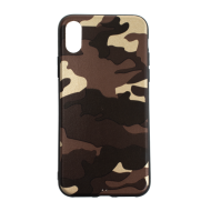 Ochranný Army obal pre iPhone X / XS - hnedý