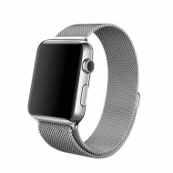 Remienok na Apple Watch 42mm / 44mm, milánsky ťah - strieborný