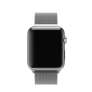 Remienok na Apple Watch 42mm / 44mm, milánsky ťah - strieborný – Obrázok 2