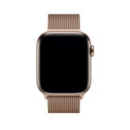 Remienok na Apple Watch 42mm / 44mm, milánsky ťah - zlatý – Obrázok 2