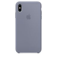Apple silikónový obal pre iPhone X / XS – levanduľovo sivý
