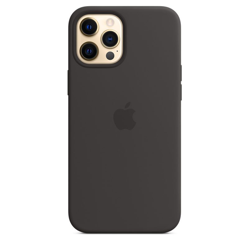 Apple silikónový obal pre iPhone 12 Pro Max – čierny s MagSafe 1