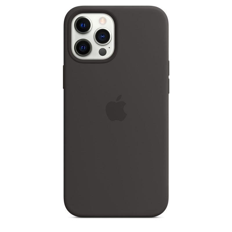 Apple silikónový obal pre iPhone 12 Pro Max – čierny s MagSafe 2