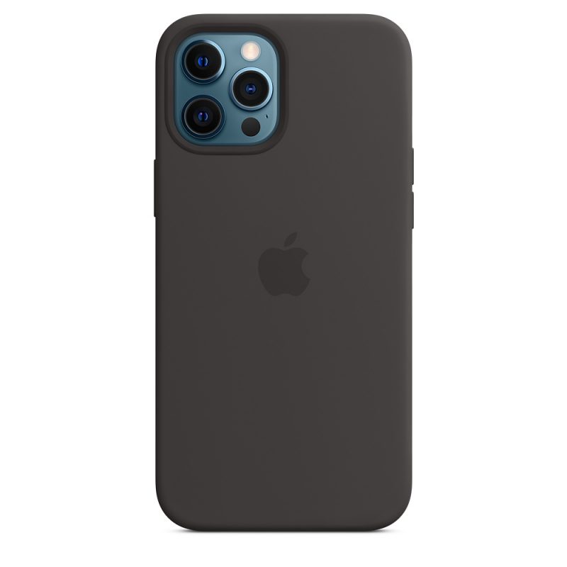 Apple silikónový obal pre iPhone 12 Pro Max – čierny s MagSafe 3