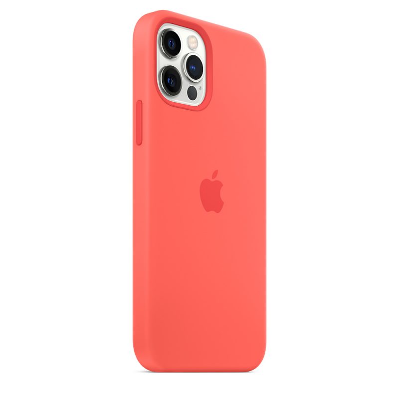 Apple silikónový obal pre iPhone 12/12 Pro – citrusovo ružový s MagSafe 3