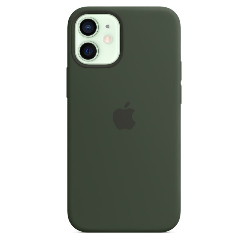 Apple silikónový obal pre iPhone 12 mini – cypersky zelený s MagSafe 1