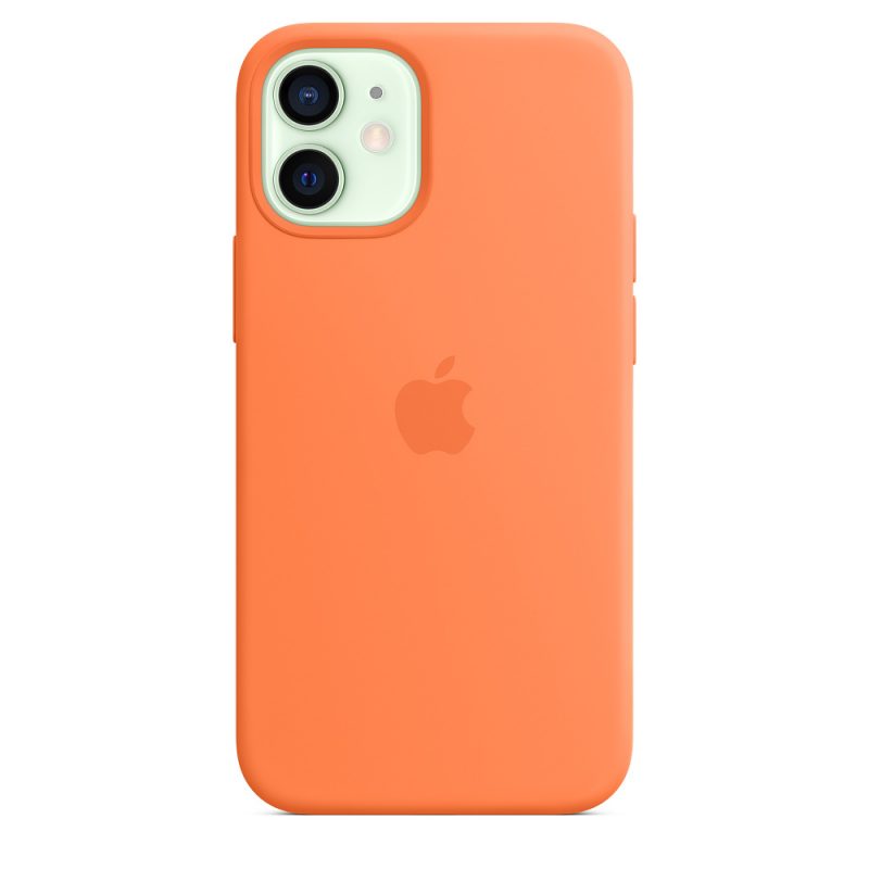 Apple silikónový obal pre iPhone 12 mini – kumquatovo oranžový s MagSafe 1