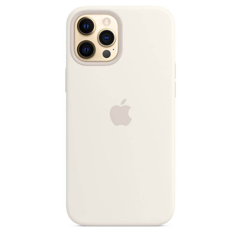 Apple silikónový obal pre iPhone 12 Pro Max – biely s MagSafe 3