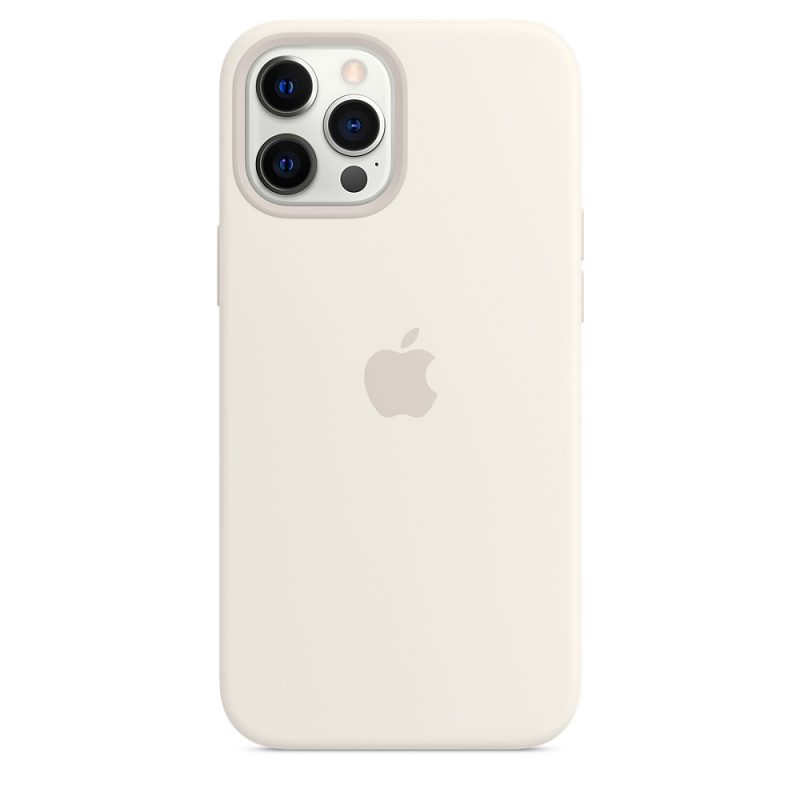 Apple silikónový obal pre iPhone 12 Pro Max – biely s MagSafe 2