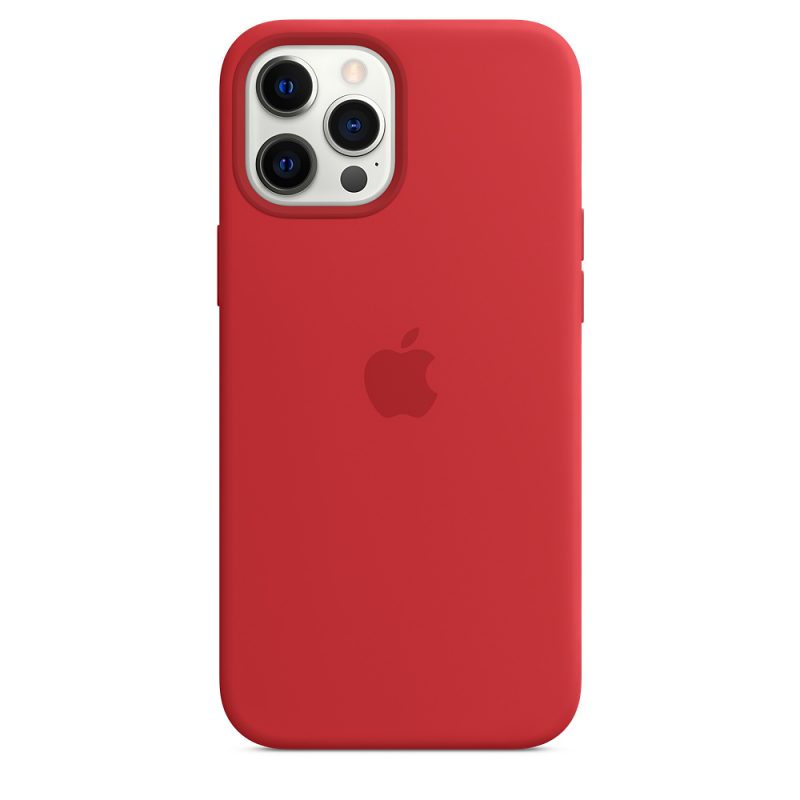Apple silikónový obal pre iPhone 12 Pro Max – červený s MagSafe 3