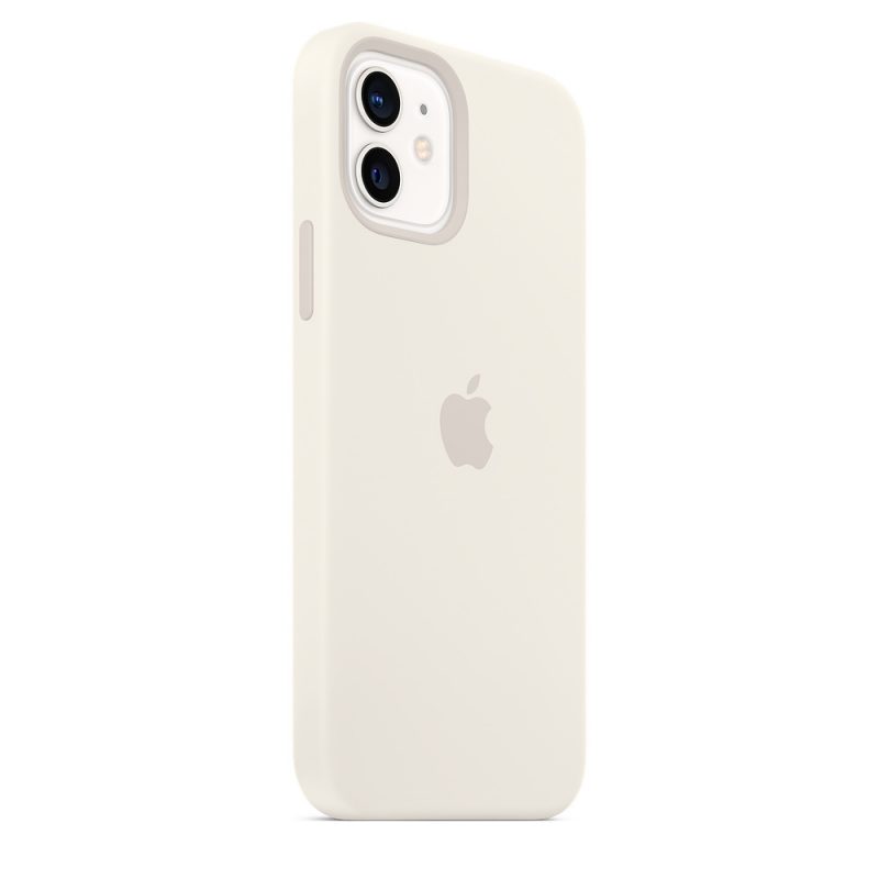 Apple silikónový obal pre iPhone 12/12 Pro – biely s MagSafe 5