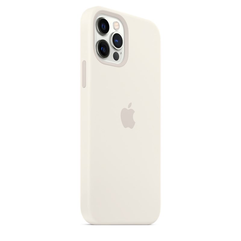 Apple silikónový obal pre iPhone 12/12 Pro – biely s MagSafe 2