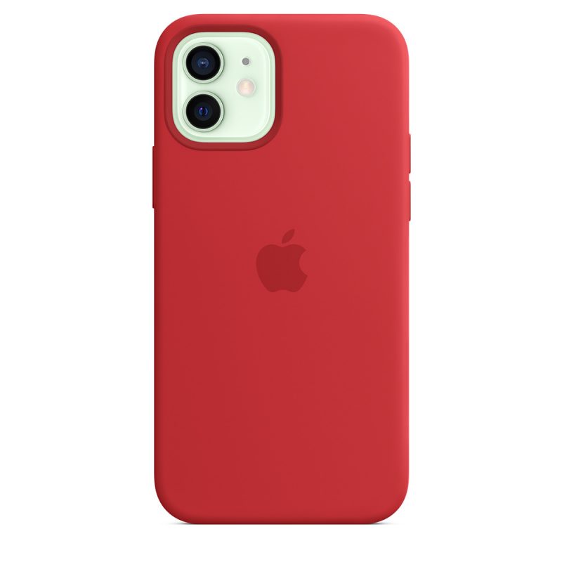 Apple silikónový obal pre iPhone 12/12 Pro – červený s MagSafe 1