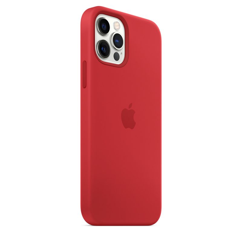 Apple silikónový obal pre iPhone 12/12 Pro – červený s MagSafe 4