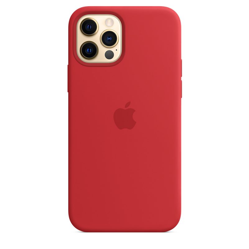 Apple silikónový obal pre iPhone 12/12 Pro – červený s MagSafe 5