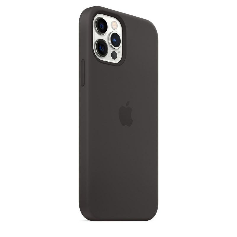 Apple silikónový obal pre iPhone 12/12 Pro – čierny s MagSafe 2