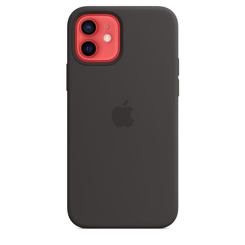 Apple silikónový obal pre iPhone 12/12 Pro – čierny s MagSafe 5