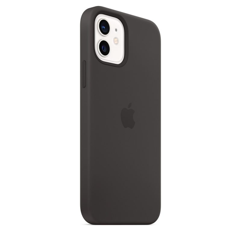 Apple silikónový obal pre iPhone 12/12 Pro – čierny s MagSafe 3